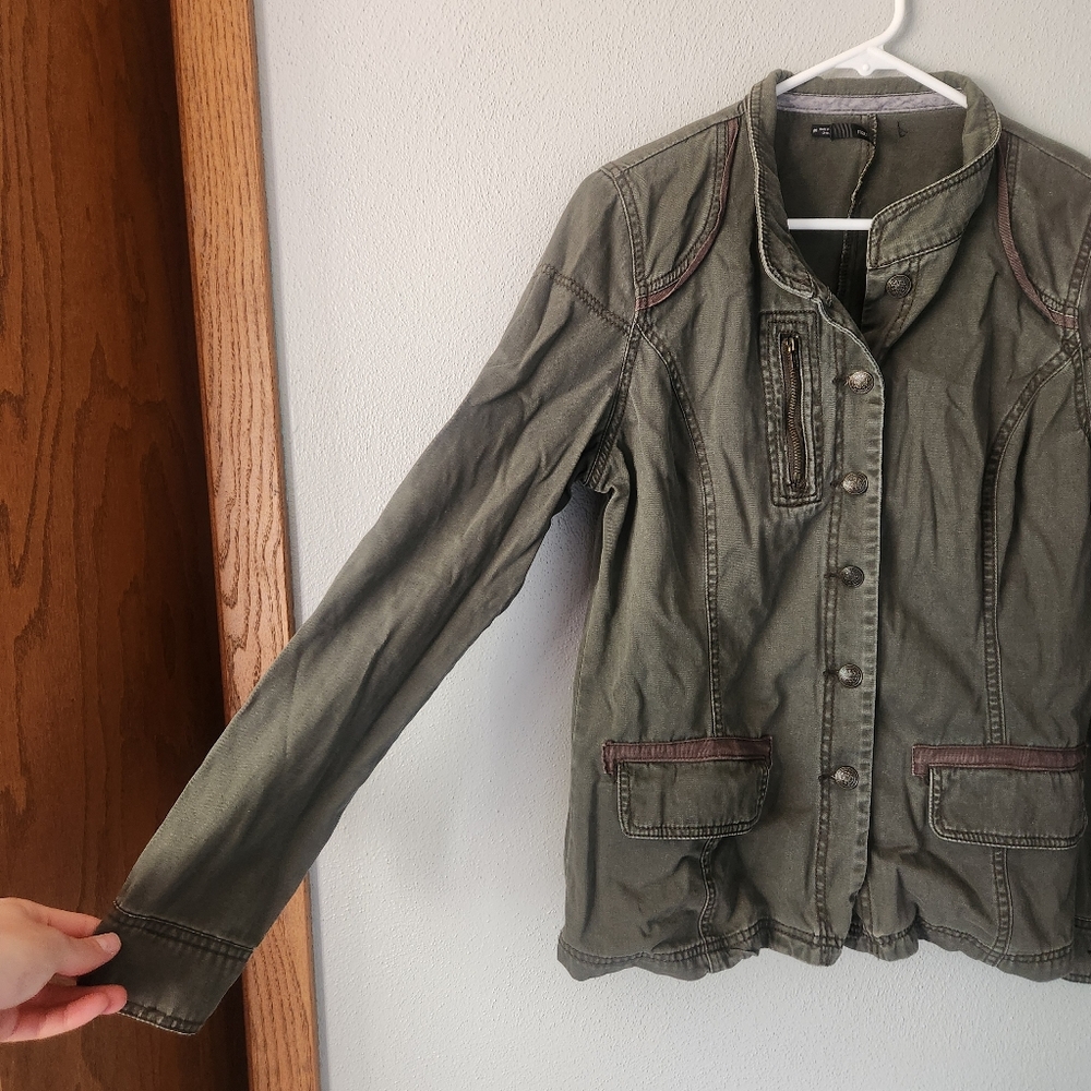 Maurices Khaki Button-Up Jacket - Picture 2 of 10
